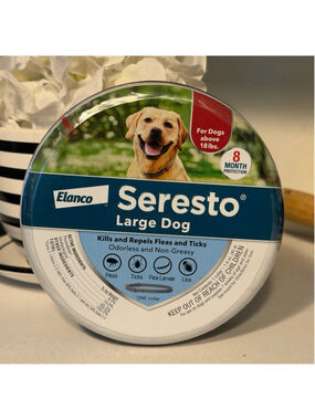 New Sealed Seresto Flea & Tick Collar For Large Dog Over 18 lbs.,Vet-Recommended